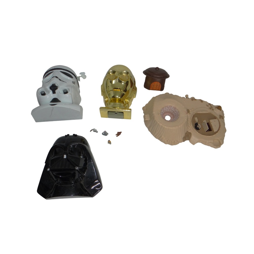 Vintage Galoob Micro Machines Star Wars Playset Lot Darth Vader C-3PO Sarlacc